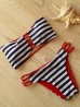 csíkos divatos női bikini