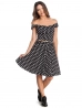 retro pöttyös szoknya és top